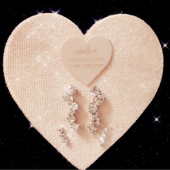 Sterling silver cubic zirconia earrings - Picture 1 of 1